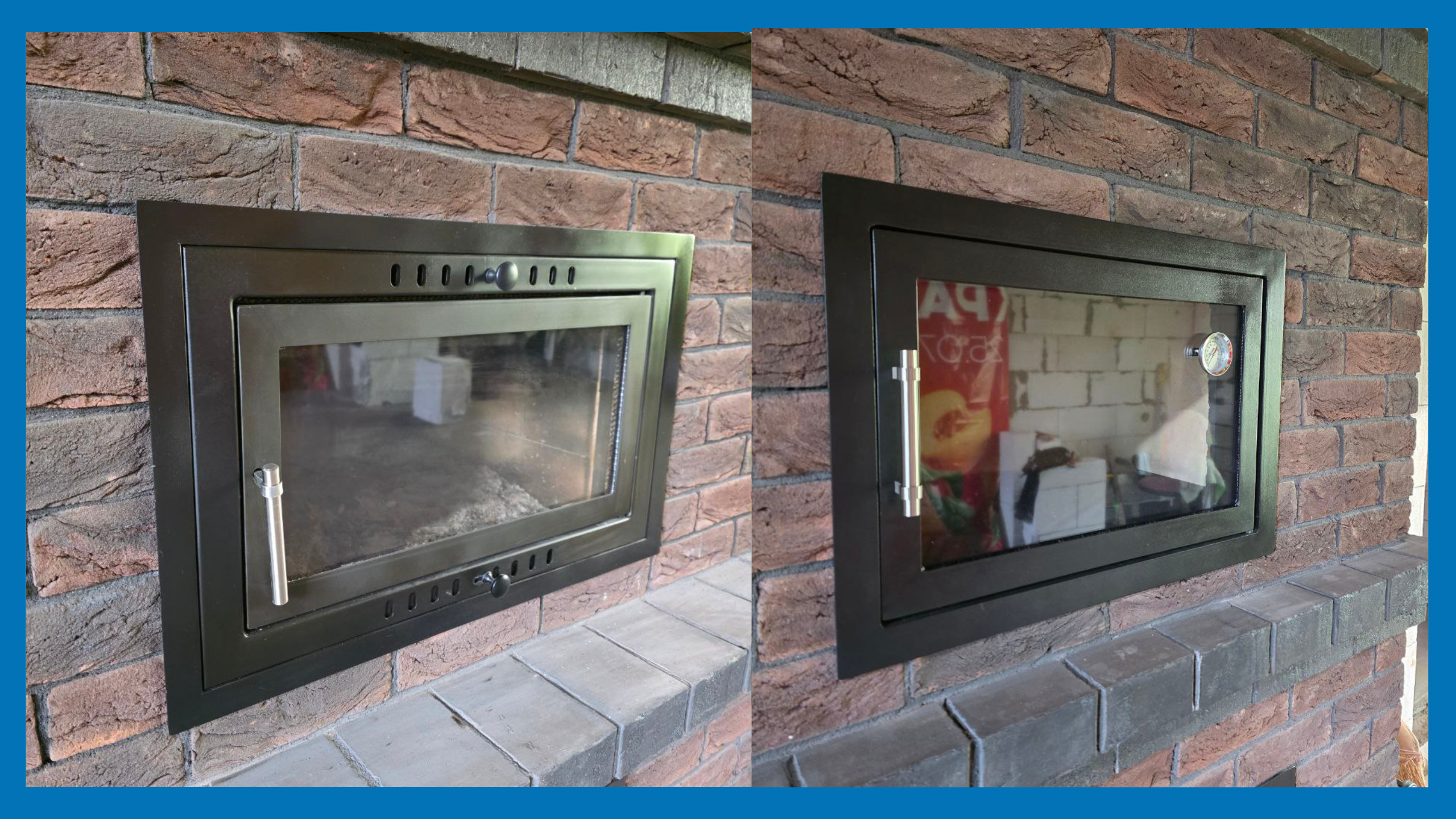 Стеклянные печные дверцы Каминар