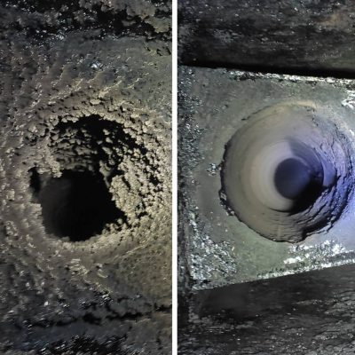 Чистка дымохода котла, работающего на твёрдом топливе